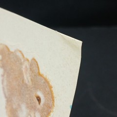 Vintage 1980s Fuzzy Flocked Stickers Baby Bunny Rabbits Hallmark Cards 1 Sheet