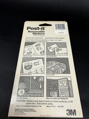 Vintage 1990 3M Post-It Removable Stickers Neon Surf Animals HQ-520 90s Retro