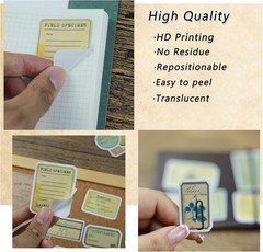140 Pcs Vintage Aesthetic Stickers for Adults, Junk Journal Supplies for Scrapbo