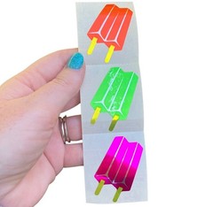 Vintage Sandylion Popsicle Stickers 1980s Foil Rare Sandy Lion Sheet Kawaii NOS