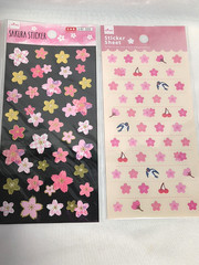 Japanese Style Washi Stickers Set of 4 Sakura Plum Daiso Japan Cute Stationery