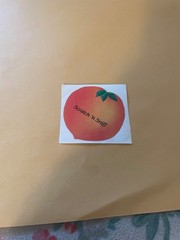 Vintage 1980s 3M Peach Sticker