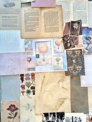 Vintage Ephemera Junk Journal Kit: Authentic Antique Book Pages for Scrapbooking