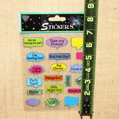 Nicole Industries Everyday Phrases Prismatic Sparkle Stickers
