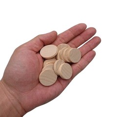 1 Inch Natural Wood Slices Unfinished Round Wood Coins, 120 per Pack | for DI…