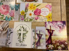 Easter Holiday Card, Note, & Sticker Lot – 9 Cards w/ Envelopes