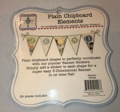 Plain Chipboard Elements Jennibowlin (24 pieces)