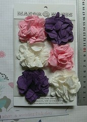 JUBILEE MIXED 2 of ea 3 Colours – 6 FABRIC Flowers Approx 50-55mm Across MH ConB