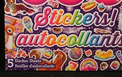 Lisa Frank – Sticker Book – Over 600 Stickers – 5 Sheets – Official Lisa Frank