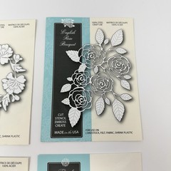 Memory Box Dies LOT of 6 Floral Wreath English Rose Bouquet Flourish Oval Frame