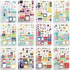 24 Sheets Seasonal Holiday Planner Stickers for Scrapbooking & Calendar