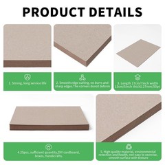 Chipboard Sheets 8.5″ x 11″ – 25 Sheets, 80PT Thick for Book Binding, Scrapbo…