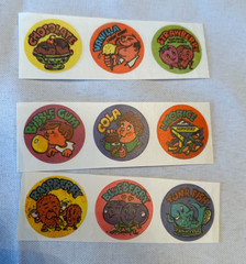 Vintage Gordy Scratch and Sniff stickers