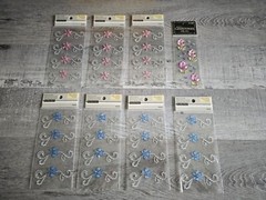 Sticker Lot – Flowers Scrapbooking 3D Stickers – Floral Spring Gems RARE HTF #96