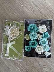 NEW – 25 Lot Prima Flowers Floral Embellishments Scrapbooking Cards Mixed Media