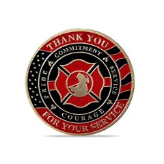 PCS Firefighter Challenge Coin Set Thin Red Line Firefighters Prayer
