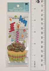 Jolee’s Cupcake With Birthday Candle & Confetti Mini Pack Scrapbooking Stickers