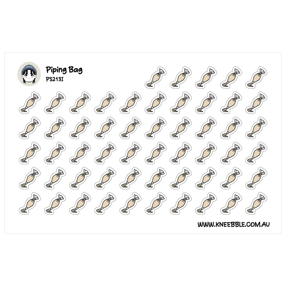 Piping Bag Planner Stickers – Bakery Cooking Tools