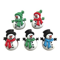 Buttons Galore Assorted WINTER Theme Buttons And Embellishments 6 pc