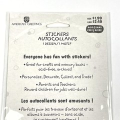 NEW Stickety Doo Da GLITTERY HEARTS FLOWERS American Greetings Stickers 2 Sheets