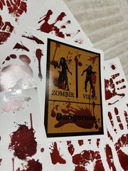 Bloody Handprints & Footprints Stickers (Some Are Missing)