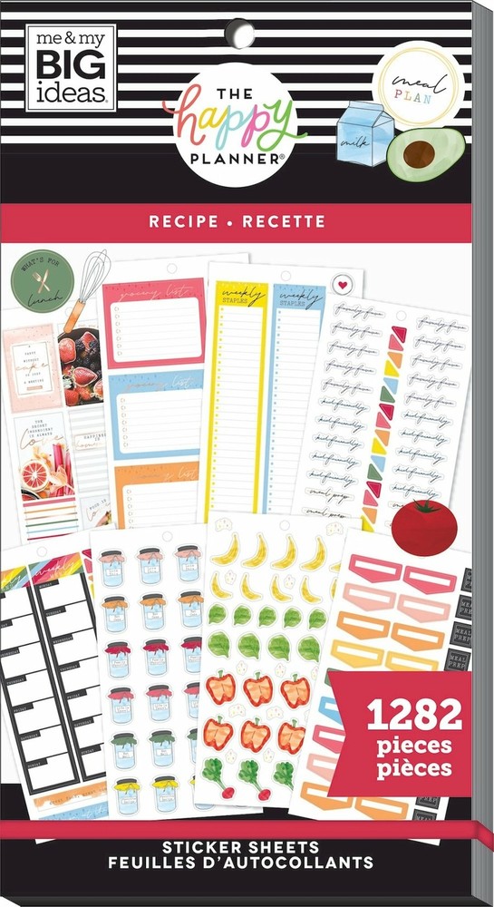 The Happy Planner Value Pack Stickers – RECIPE – 1282 pcs