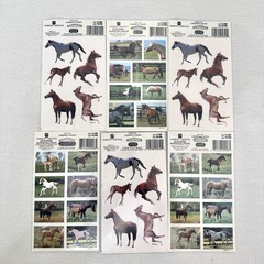 Vintage Stickety-Doo-Da Sticker Hallmark Horses Lot 6 Packs NEW