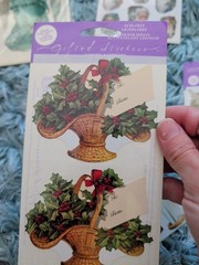Vintage Gifted Line Stickers John Grossman Lot Christmas Victorian Lot 12 Packs