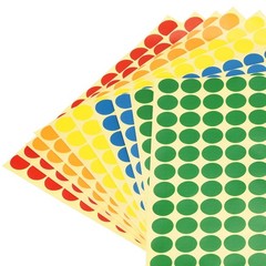 Color Sticker Round Label 13mm for Office Marker Color Pack of 1320