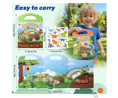 6Pcs Reusable Sticker Books, Sticker Books for Toddlers 2-4 Years, Vehicles Inse