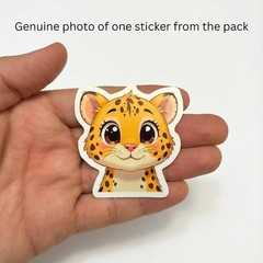 100 Baby Animal Stickers Waterproof Vinyl Cute Kids Reward Party Favor