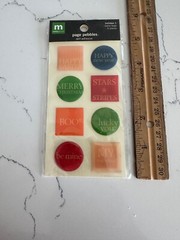 Making Memories ~ Holidays 1 ~ X-Large 6 PC Self Adhesive Page Pebbles Scrapbook