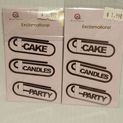 Queen & Co Scrapbooking Embellishments Clip-Ups and Exclamations! Lot Of 6