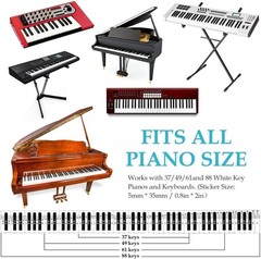Lightweight Reusable Piano Keyboard Stickers – Effortless Note Identification