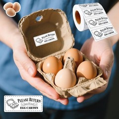 Self-Adhesive Farm Fresh Egg Carton Labels – 800 Stickers, Rectangular Design