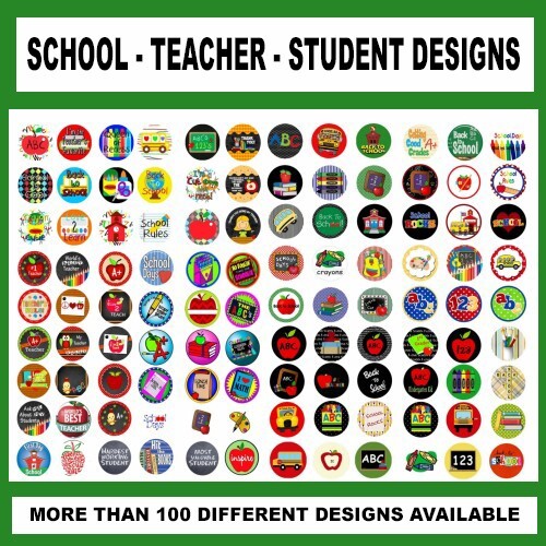 100 Precut SCHOOL TEACHER STUDENT BOTTLE CAP CHARM TRAY IMAGES 1 inch circles