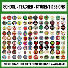 100 Precut SCHOOL TEACHER STUDENT BOTTLE CAP CHARM TRAY IMAGES 1 inch circles