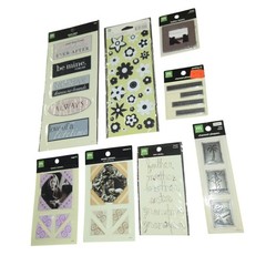 Making Memories Scrapbook Embellishments Lot of 8 Packs Woven Labels Wire Words