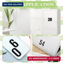 200 Pcs Number Stickers, 20 Sheets 1.5 in Black Vinyl Stick on Numbers, 0-9 Adhe