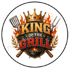 KING OF THE GRILL FATHERS DAY ENVELOPE SEALS LABELS STICKERS PARTY FAVORS