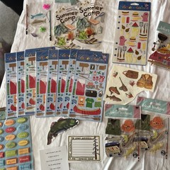 Large Mixed Lot STICKOPOTAMUS Vacation Camping Camp Fishing Picnic Stickers