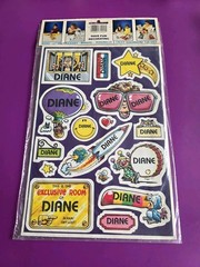 VTG 1982 «Diane» Celebrity Stickers Sealed Mark I Name Stickers