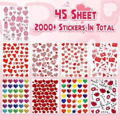 Valentine’S Heart Stickers – 2000PCS Cute Stickers for Cards & Crafts