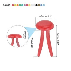 500 PCS Paper Brass Fasteners Colorful Split Pins Mini, Multicolor, 4.5 x 8 mm