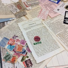VTG Ephemera Supplies Kit Bundle – Scrapbooking Junk Journal – Pages Labels etc.