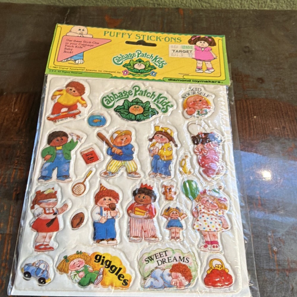 Cabbage Patch Kids Puffy Stickers Style 2 Dolls & Bears Multicolor MPN 20009