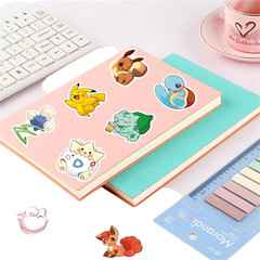 60 Pcs Kawaii Pokemon Stickers Waterproof Vinyl Graffiti Anime Decals Set