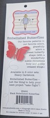 Chipboard 5 Black/White butterflies with gems Jenni Bowling scrapbooking 7×3