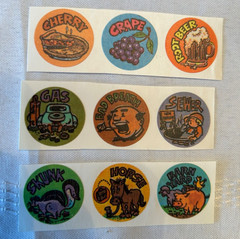 Vintage Gordy Scratch and Sniff stickers