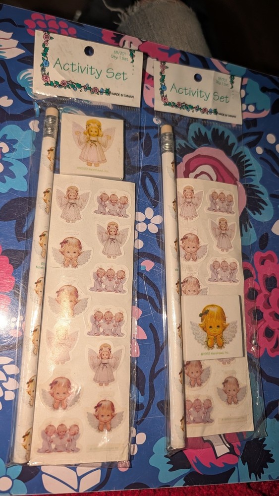 Vintage Activity Set Morehead Stickers Sheet Eraser And Pencil Lot Of 2